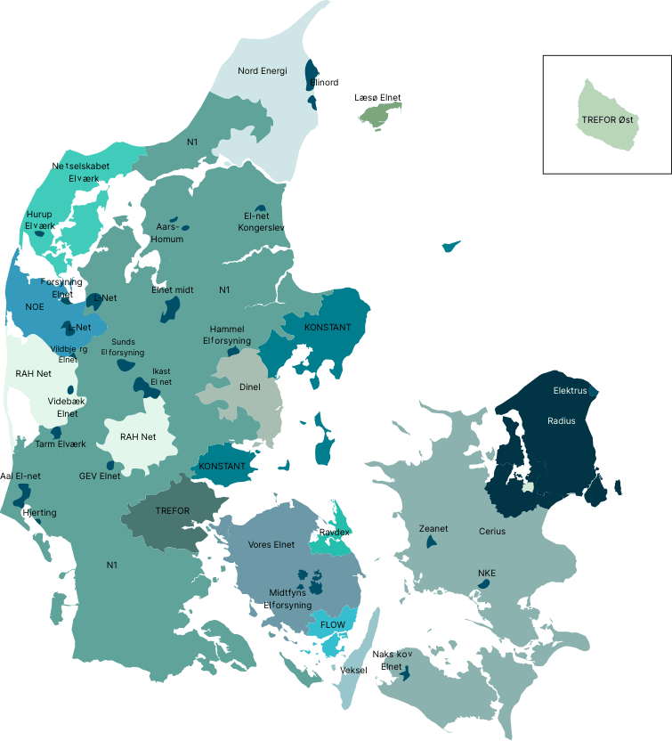 kort over netselskaber